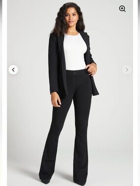 Betabrand Classic DPYP™ Dress Pant Yoga Pant | Bootcut (Black) medium petite
